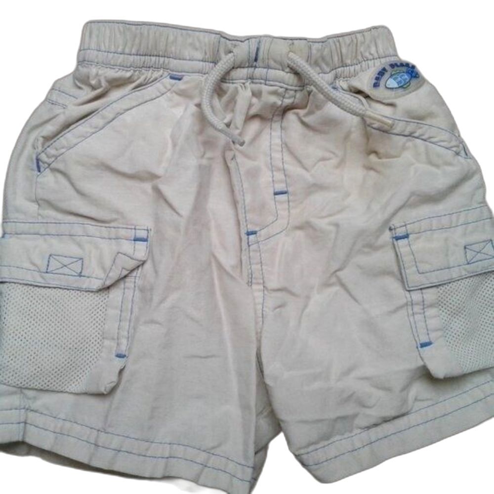 Children's Place Baby Swim Shorts Size 6-9 Months Tan Blue Elastic Waist Pockets